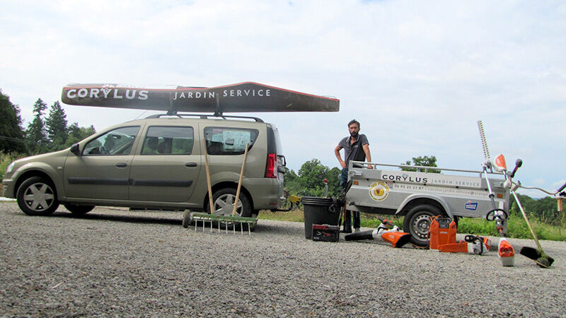 corylus jardin service vehicule materiel arnaud
